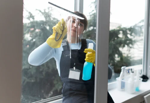 Nettoyage de vitres intérieures et extérieures à la Roë